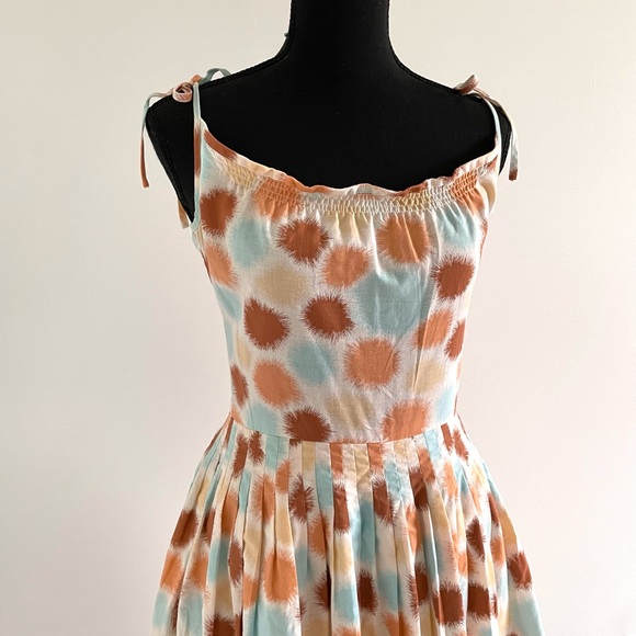 RARE ASO Andie Anderson How to Lose a Guy in 10 Days Multi Polkadot Flare Dress - Picture 3 of 6